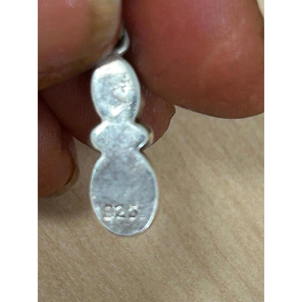 Sterling Silver Moonstone Opal Earrings - Picture 4 of 6